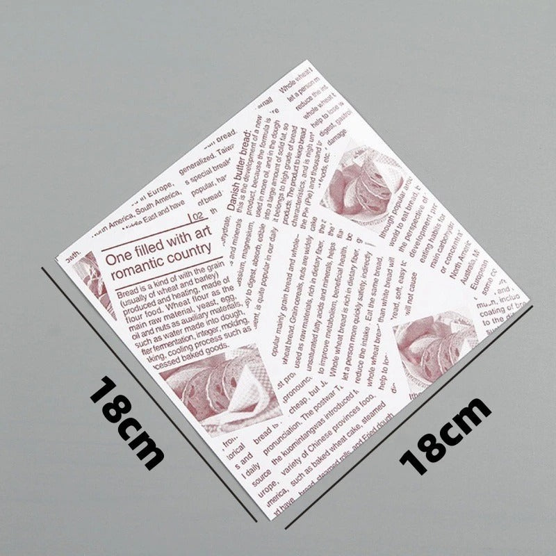 50pcs Greaseproof Non-Stick Parchment Paper