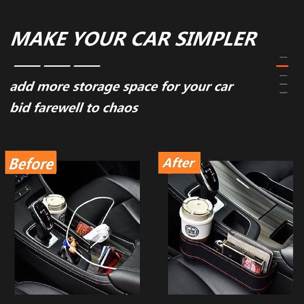 Multifunctional Car Seat Organizer with Cup Holder