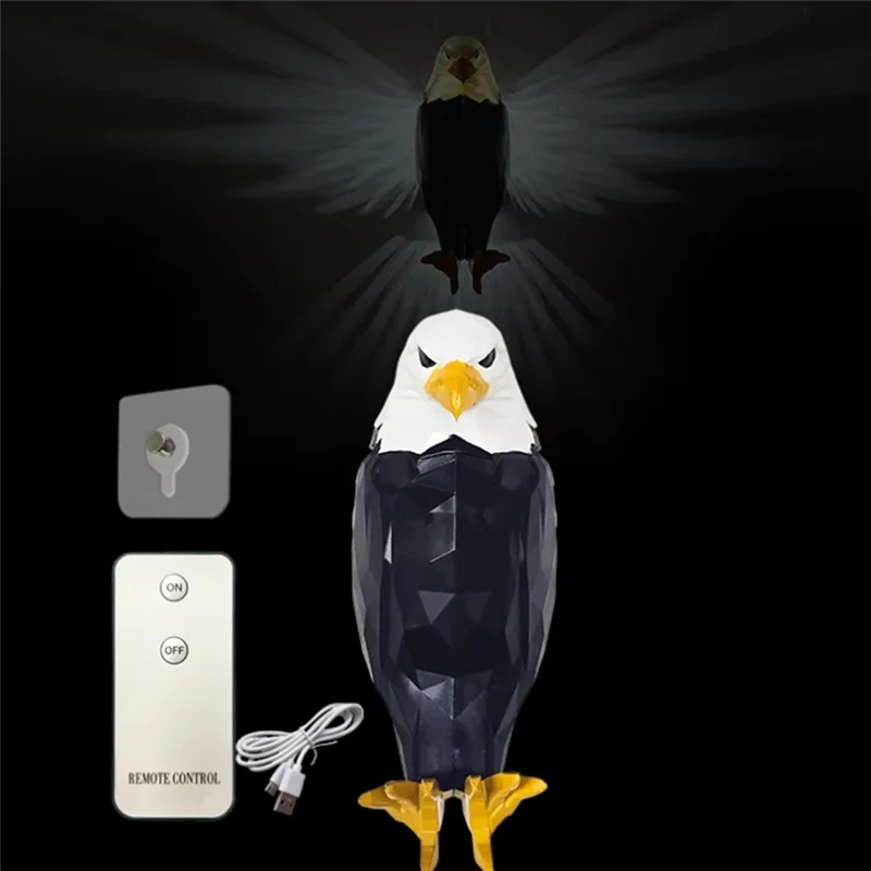 🦅 3D Eagle Wall Lamp – Majestic Home Décor