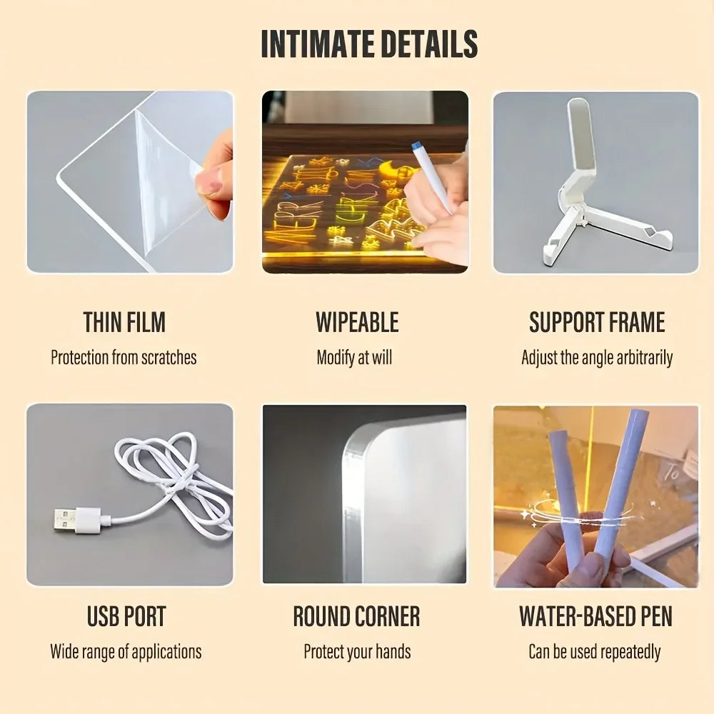 LED Glow Drawing Board