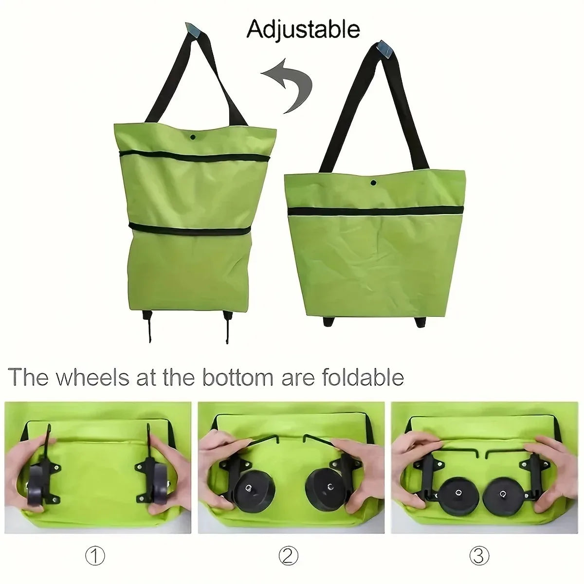 Foldable Grocery Bag with Wheels