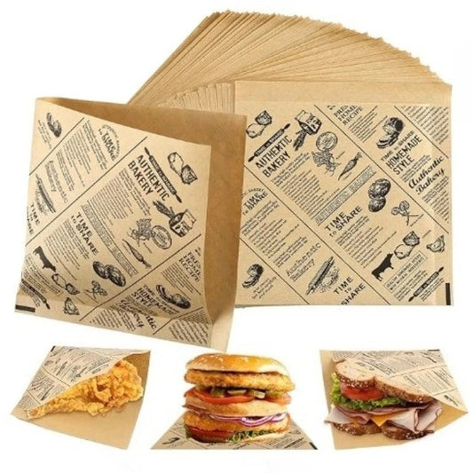 50pcs Greaseproof Non-Stick Parchment Paper