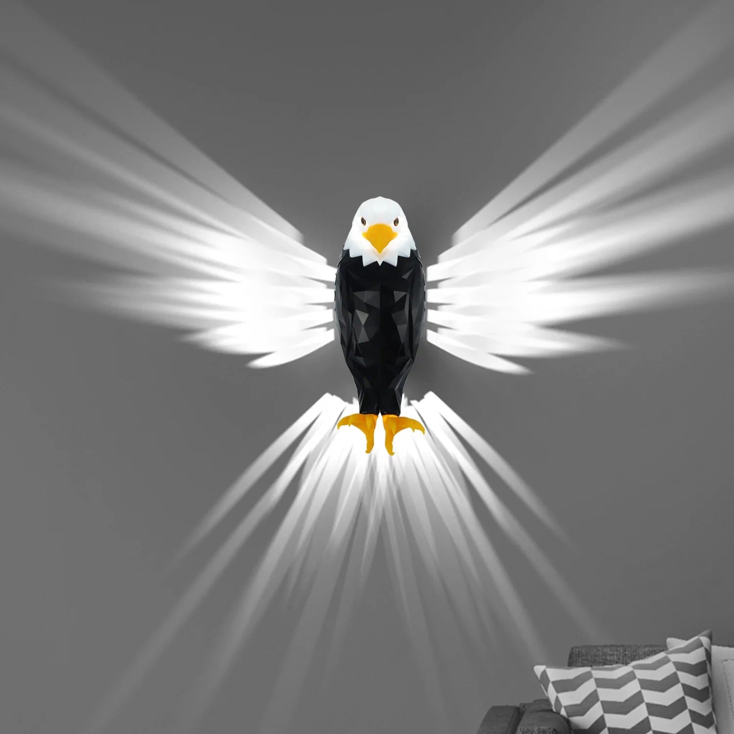 🦅 3D Eagle Wall Lamp – Majestic Home Décor