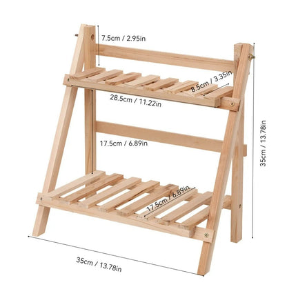 Wooden 2-Tiered Desk Storage