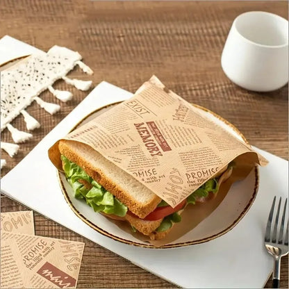 50pcs Greaseproof Non-Stick Parchment Paper